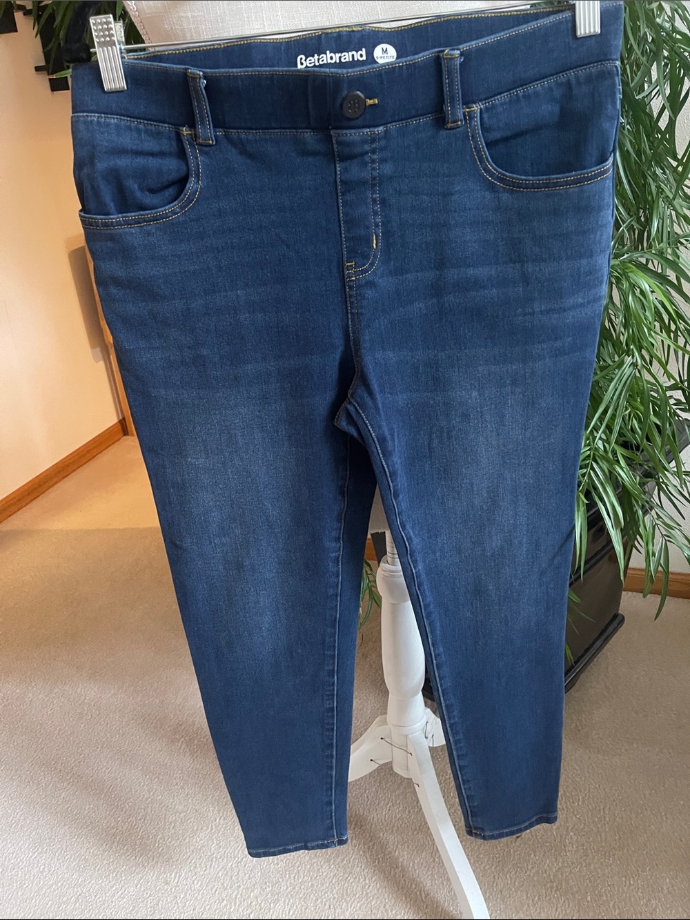 Betabrand Dark Blue Skinny Jeans